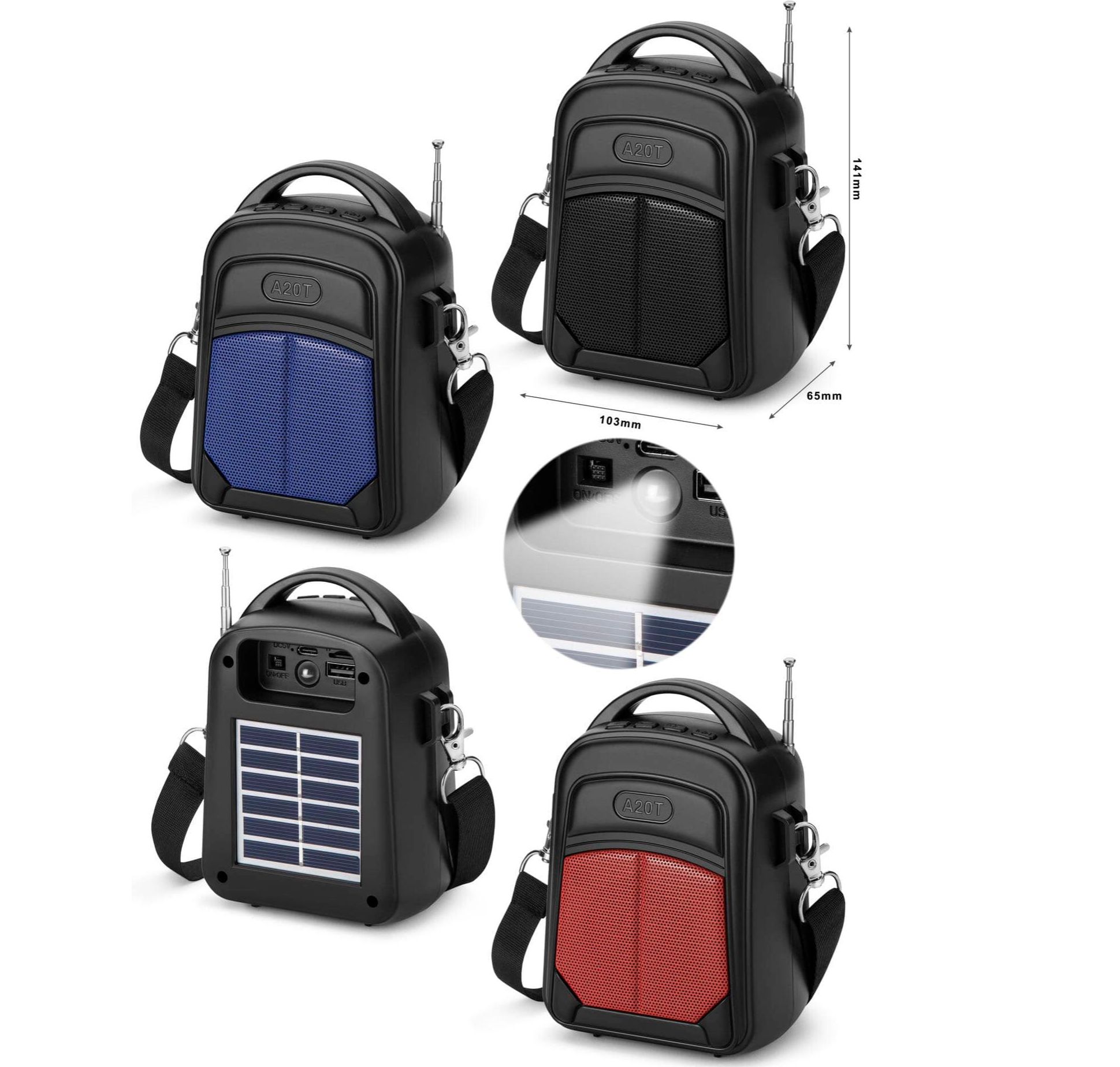 Speaker Solar Baffle Maxbest Bluetooth Wired Radio