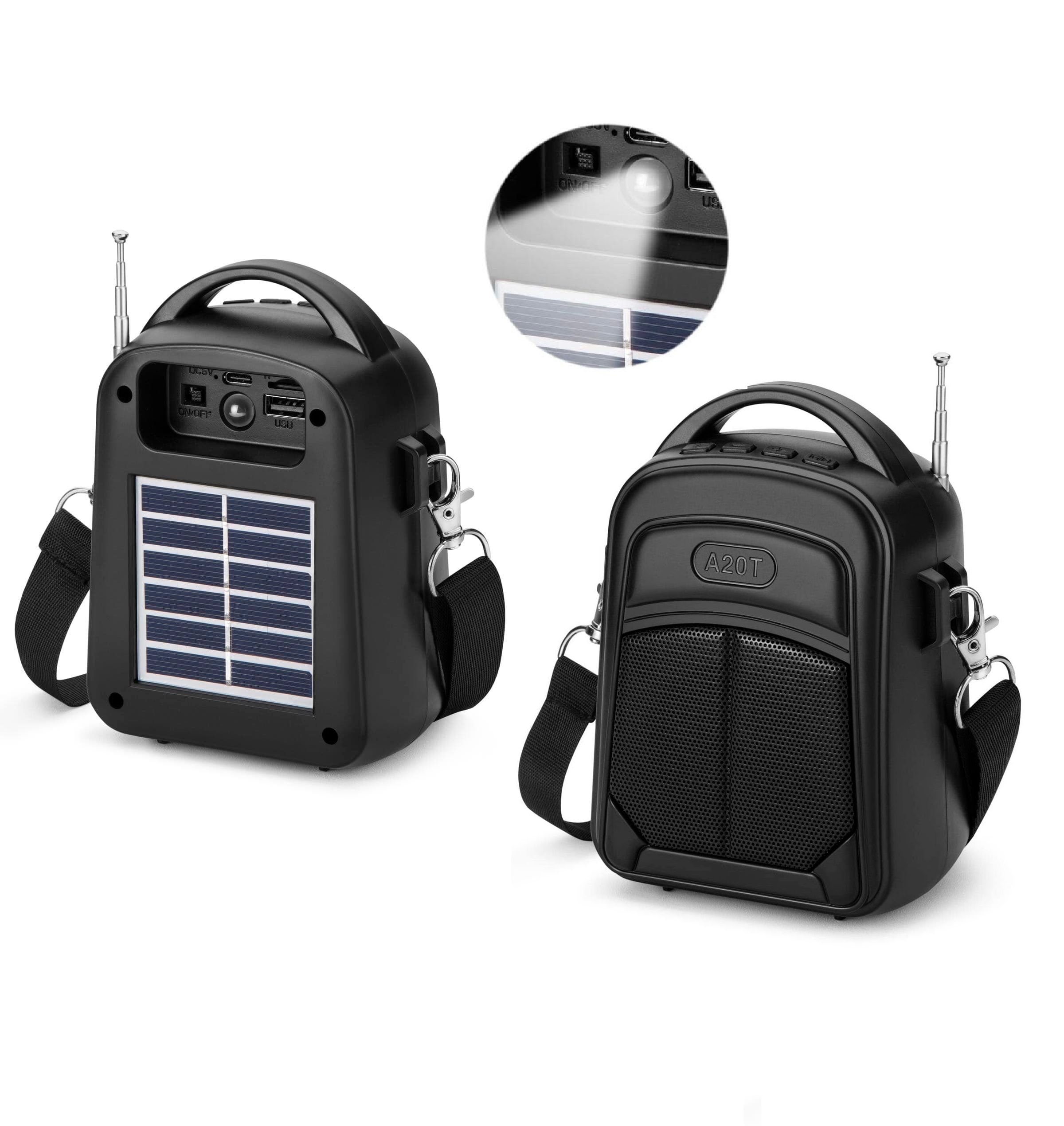 Speaker Solar Baffle Maxbest Bluetooth Wired Radio