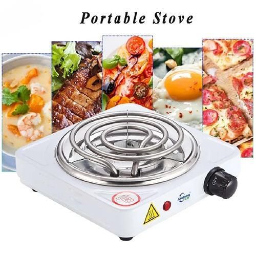 Electric Stove, Single Burner Cooktop, Compact and Portable, Adjustable Temperature Hot Plate,Stainless