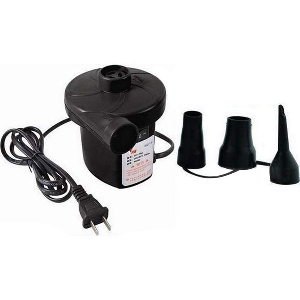 50W Electric Air Pump with 3 Hoses, Fast 5000PA Air Pump for Inflating Mattresses, Airbeds, Pools, Toys, Rafts and Vacuum Bags