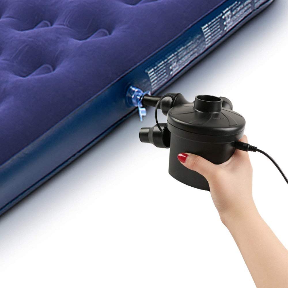 50W Electric Air Pump with 3 Hoses, Fast 5000PA Air Pump for Inflating Mattresses, Airbeds, Pools, Toys, Rafts and Vacuum Bags