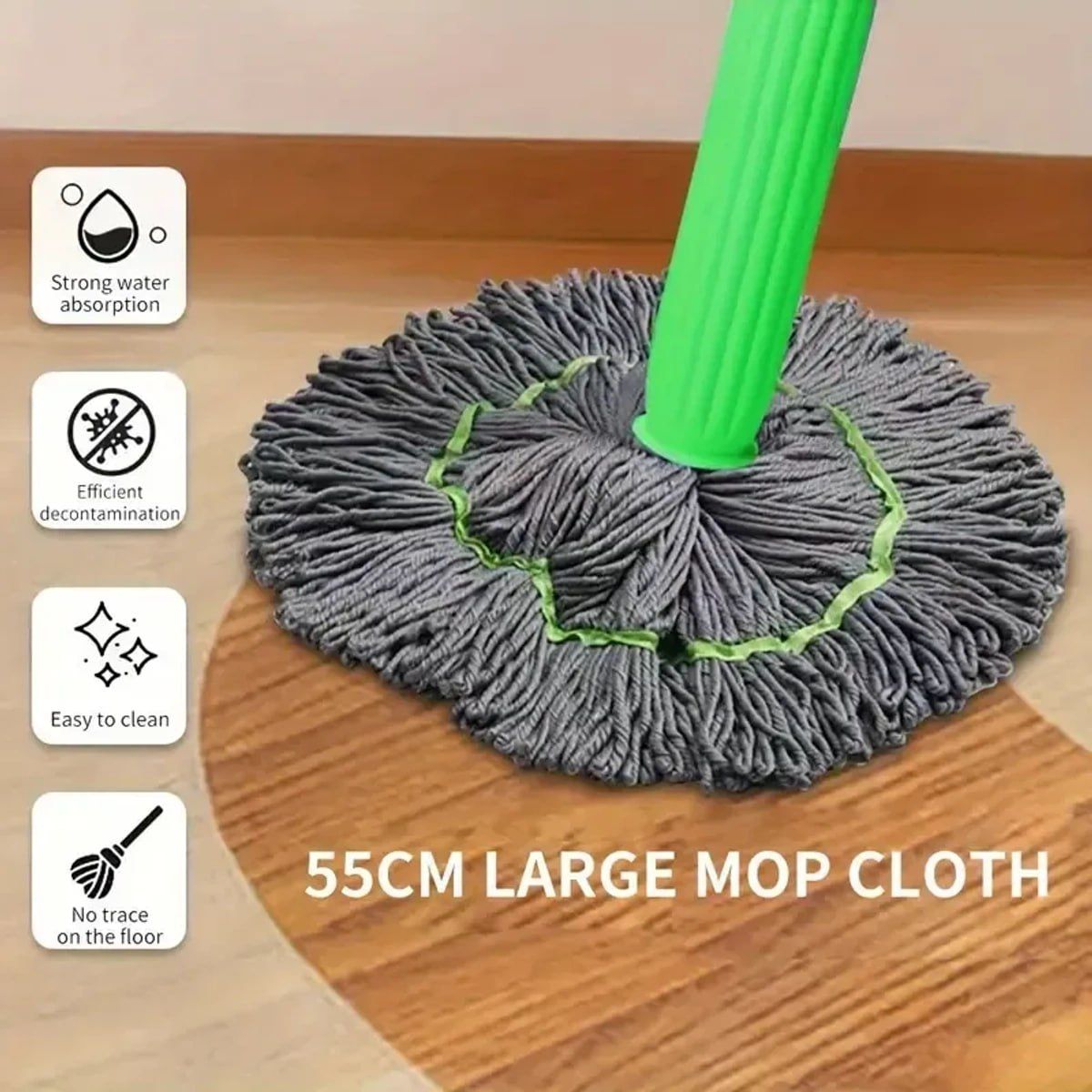 360 2-in-1 Rotating Self Wringing With Stainless Steel Handle