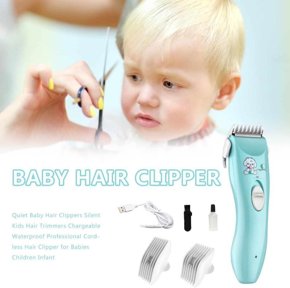 Baby Hair Clipper - Kids Hair Trimmer | Rechargeable Silent Haircut Trimmer for Kids | Electric Haircutting Tool, Avoid Hurting Or Pulling The Baby's Hairs for, Children