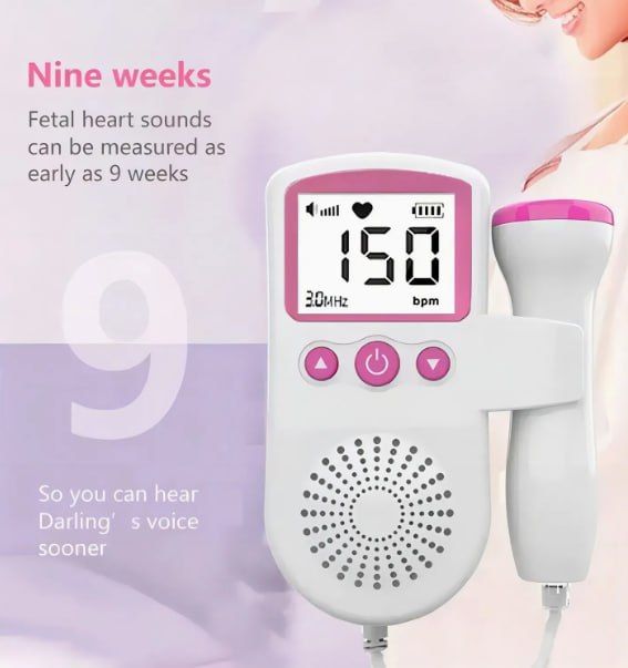 Portable Fetal Doppler Heart Rate Monitor Home Baby Fetal Heart Doppler Your Portable Pregnancy Companion With 50-230M Measuring Hz, LCD Display, And Pocket Size Monitor For Pregnancy