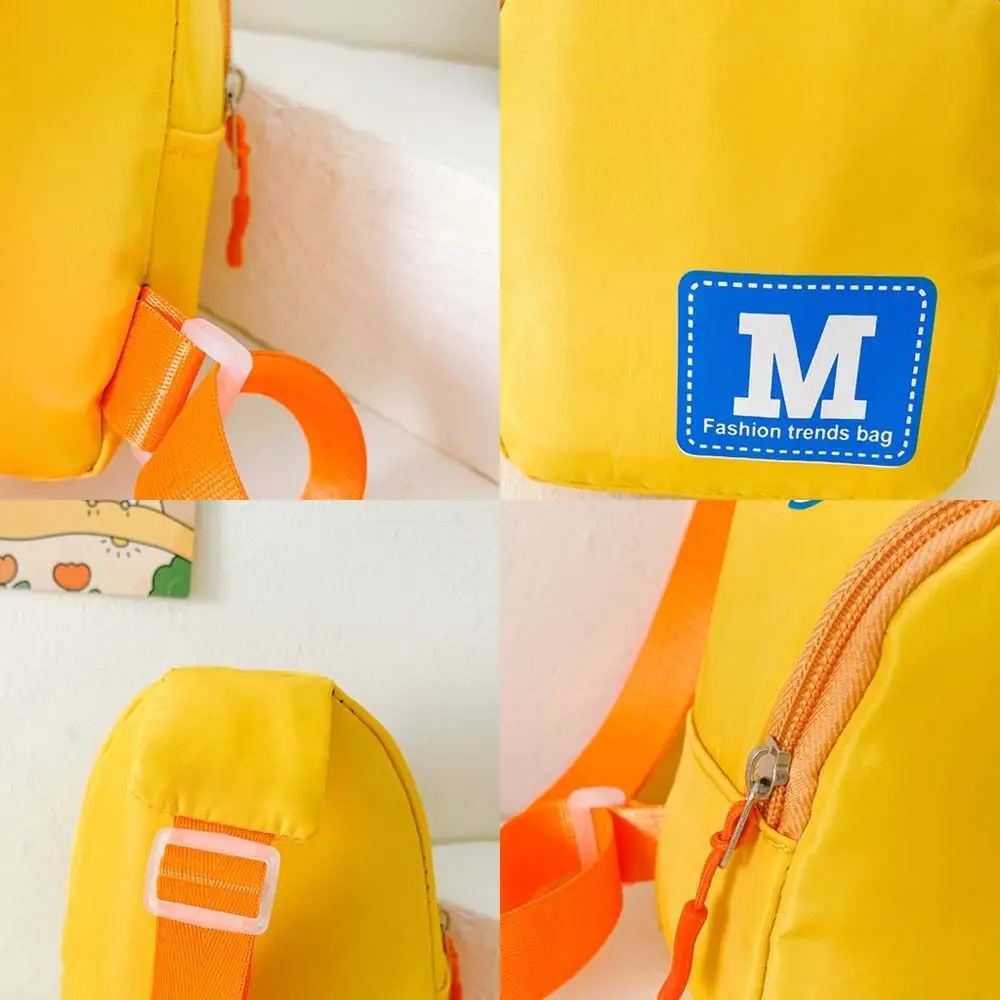 Nylon Kids Chest Bag Portable Large Capacity Letter M Children Crossbody Bag Zipper Handbag Outdoor Travel Shoulder Bag Outdoor
