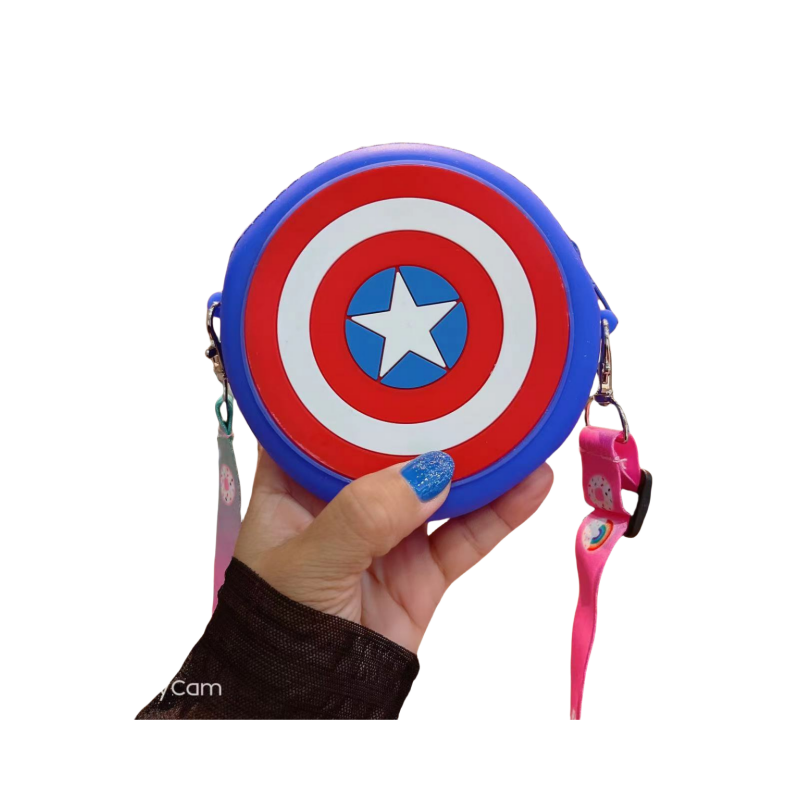 Children's Silicone Rainbow Crossbody Shoulder Bag Cartoon Change Bag Fashion Waterproof Crossspan Small Bag