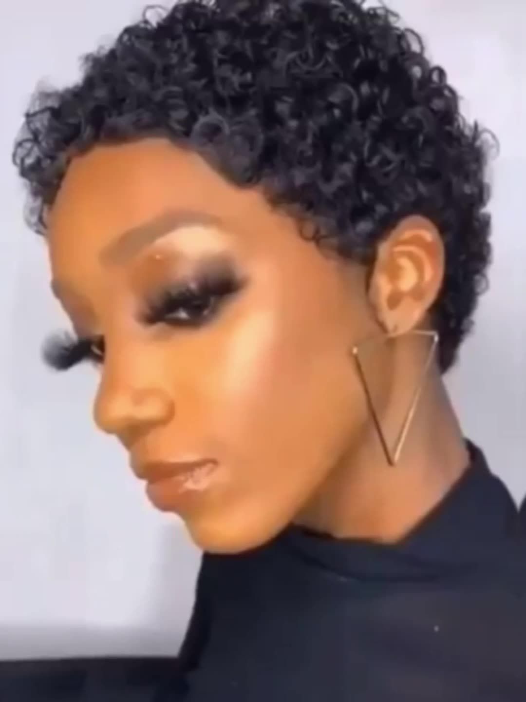 Afro Women Short Kinky Curly Haircuts Wig Synthetic Pixie Wigs for Black African Women Daily Wear Party Short Jerry Curl Hair Wig Natural Colour