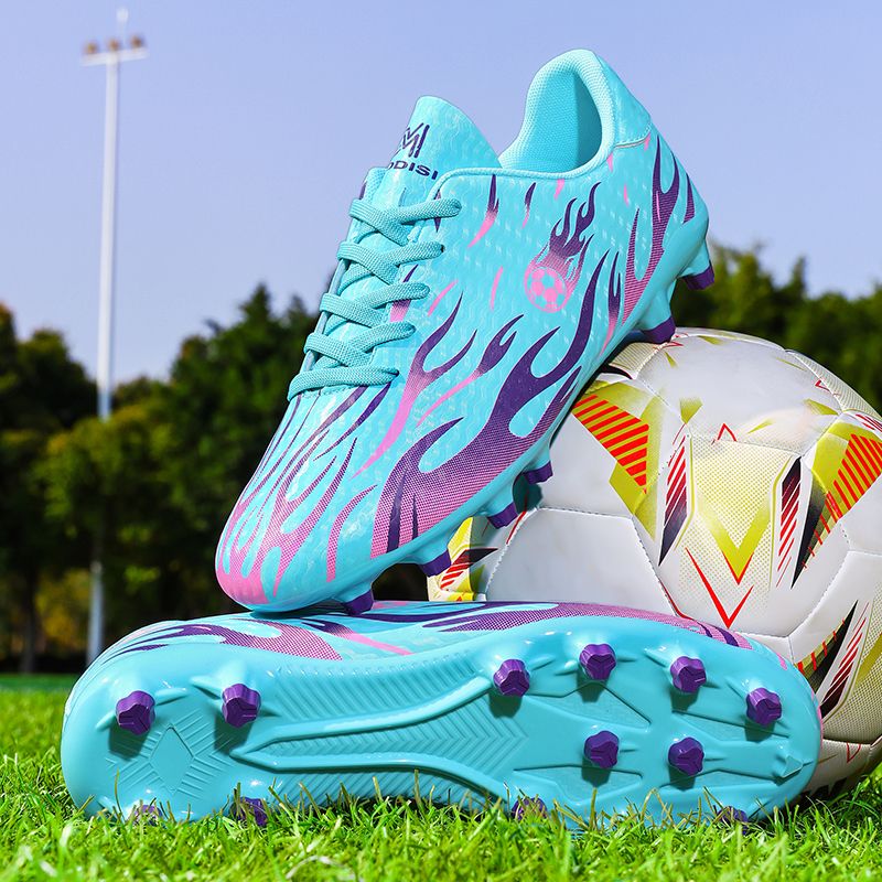 New Men Kids Soccer Shoes Team Cleats Football Boots Sports Long Studs Turf Shoes for Training Competition