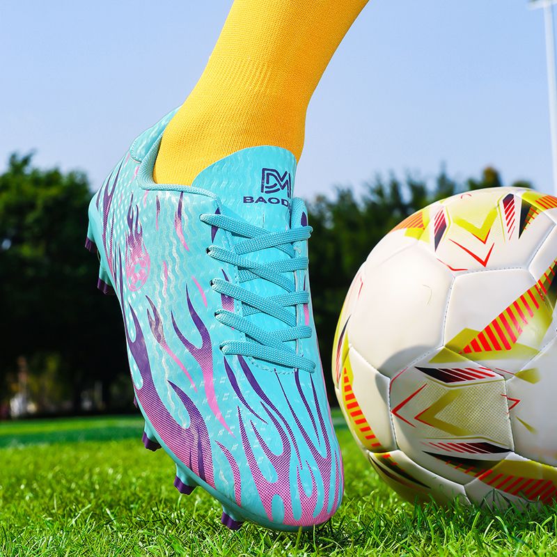 New Men Kids Soccer Shoes Team Cleats Football Boots Sports Long Studs Turf Shoes for Training Competition