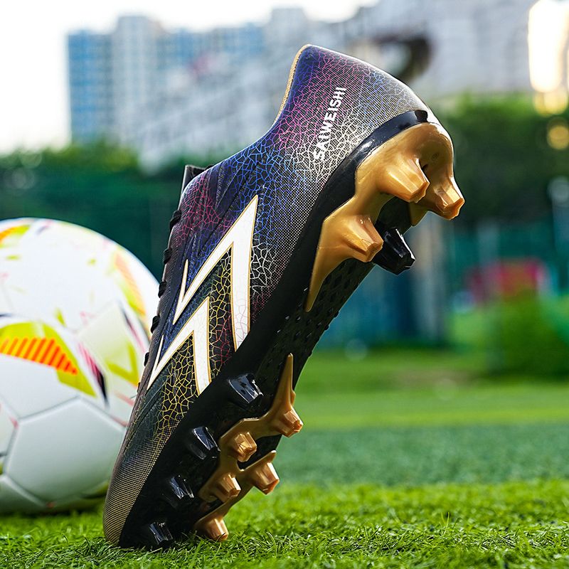 New Men Kids Soccer Shoes Team Cleats Football Boots Sports Long Studs Turf Shoes for Training Competition