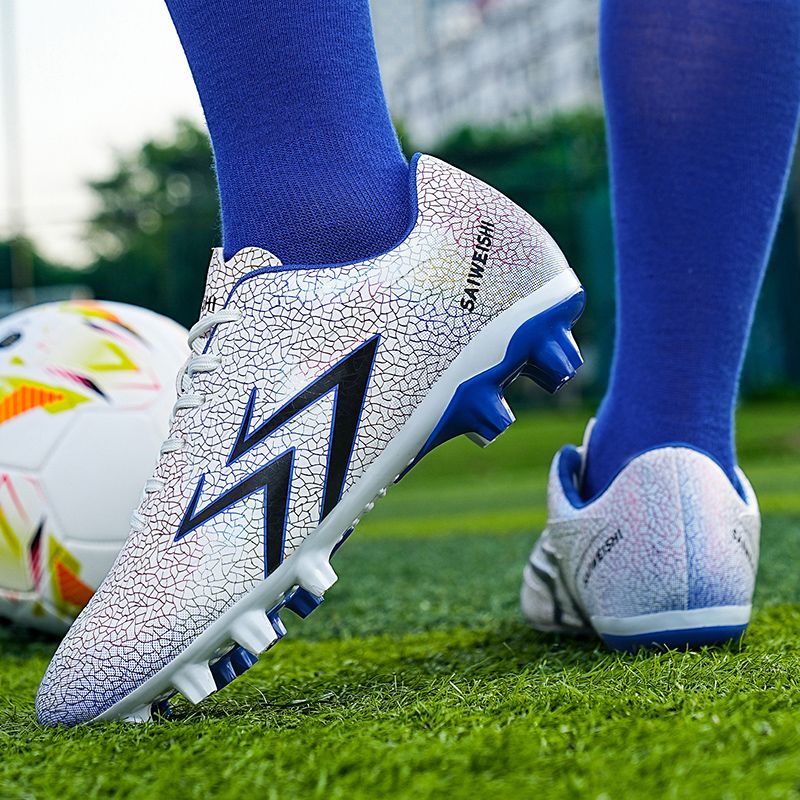 New Men Kids Soccer Shoes Team Cleats Football Boots Sports Long Studs Turf Shoes for Training Competition