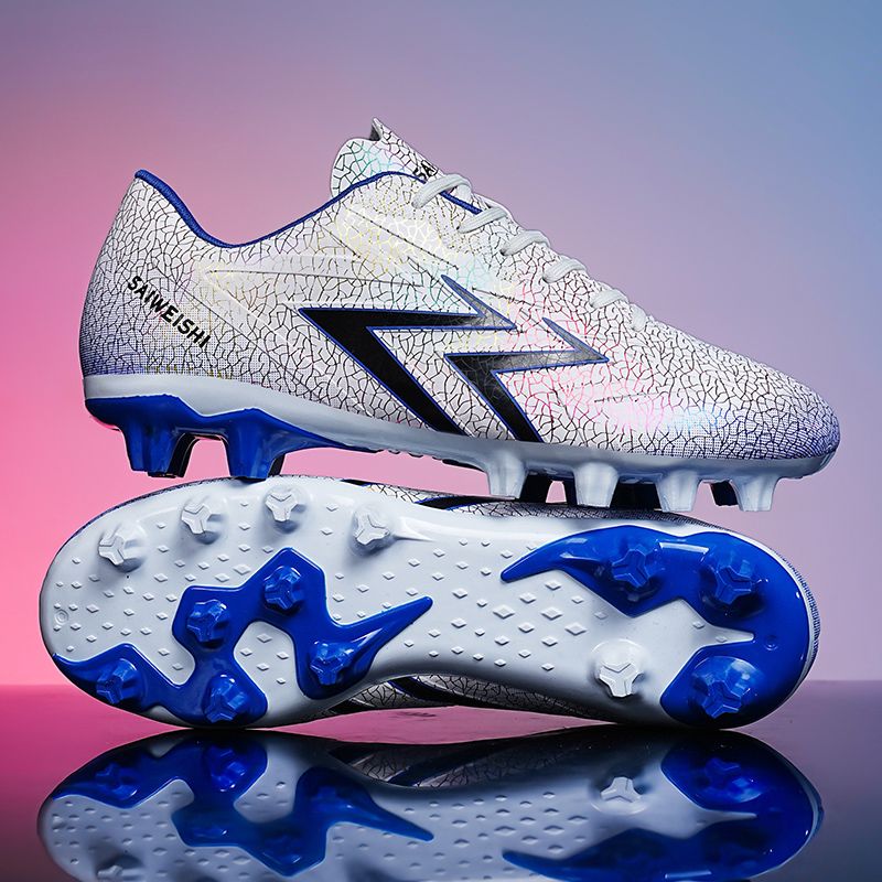New Men Kids Soccer Shoes Team Cleats Football Boots Sports Long Studs Turf Shoes for Training Competition