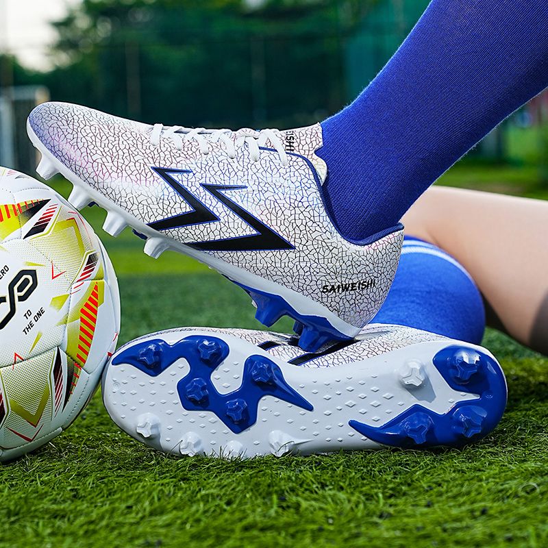 New Men Kids Soccer Shoes Team Cleats Football Boots Sports Long Studs Turf Shoes for Training Competition