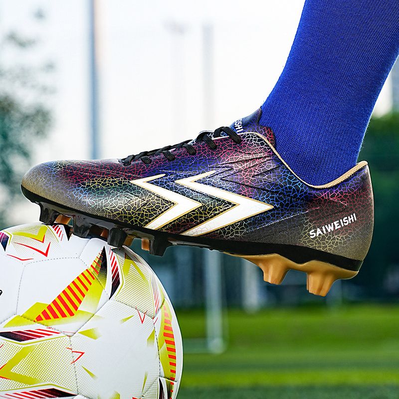 New Men Kids Soccer Shoes Team Cleats Football Boots Sports Long Studs Turf Shoes for Training Competition