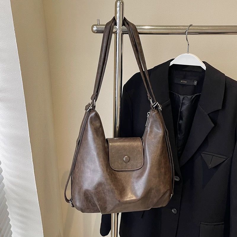 New multifunctional backpack for women, large capacity retro versatile crossbody bag, tote bag, shoulder bag