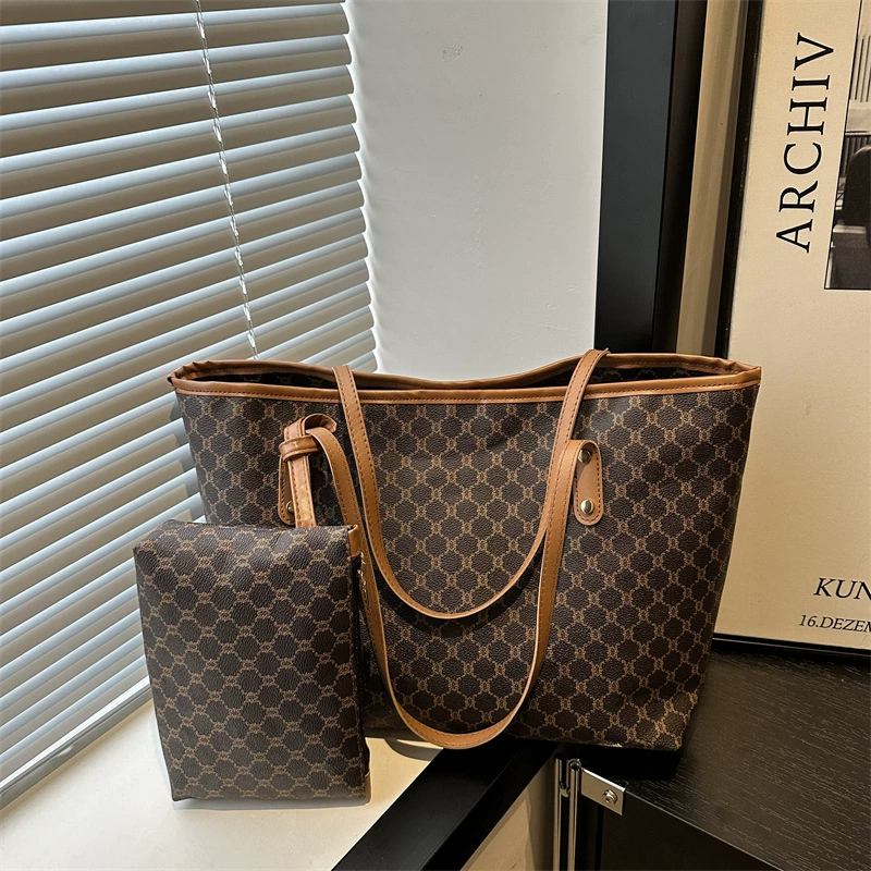 Advanced texture bag, women's new two-piece set, large capacity tote bag, stylish versatile crossbody shoulder bag