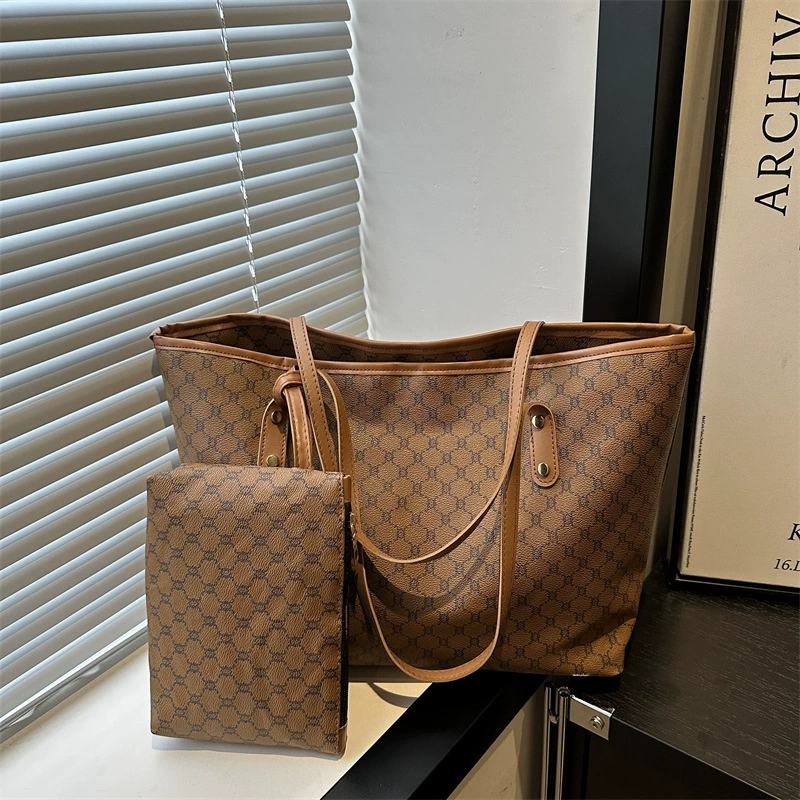 Advanced texture bag, women's new two-piece set, large capacity tote bag, stylish versatile crossbody shoulder bag