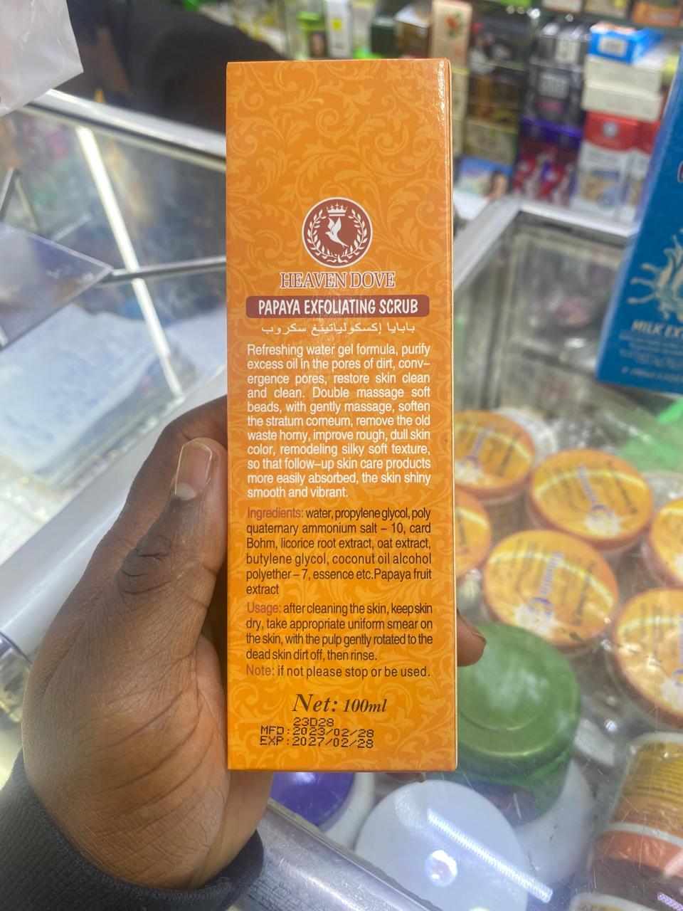 HEAVEN DOVE EXFOLIATING SCRUB PAPAYA EXTRACT 100ML