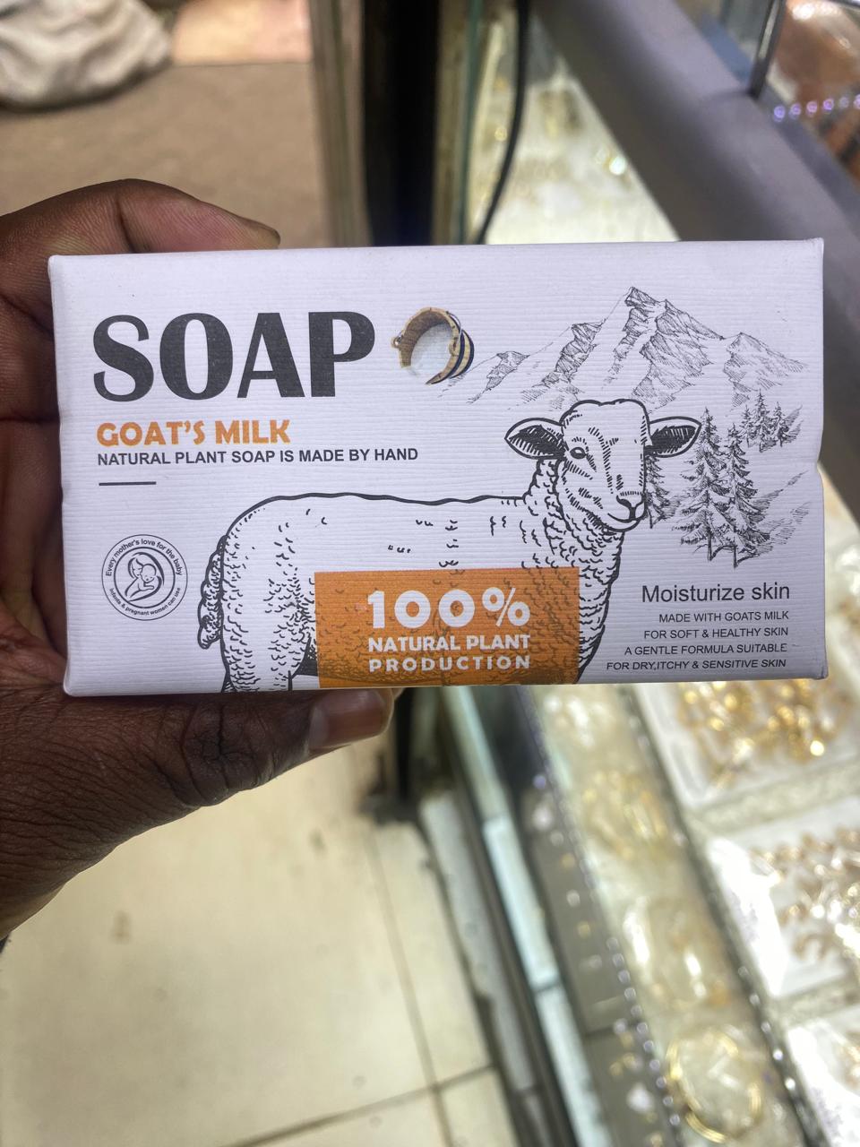 PURE GOAT'S MILK NATURAL PLANT SOAP IS MADE BY HAND 100% NATURAL PLANT PRODUCTION 250G