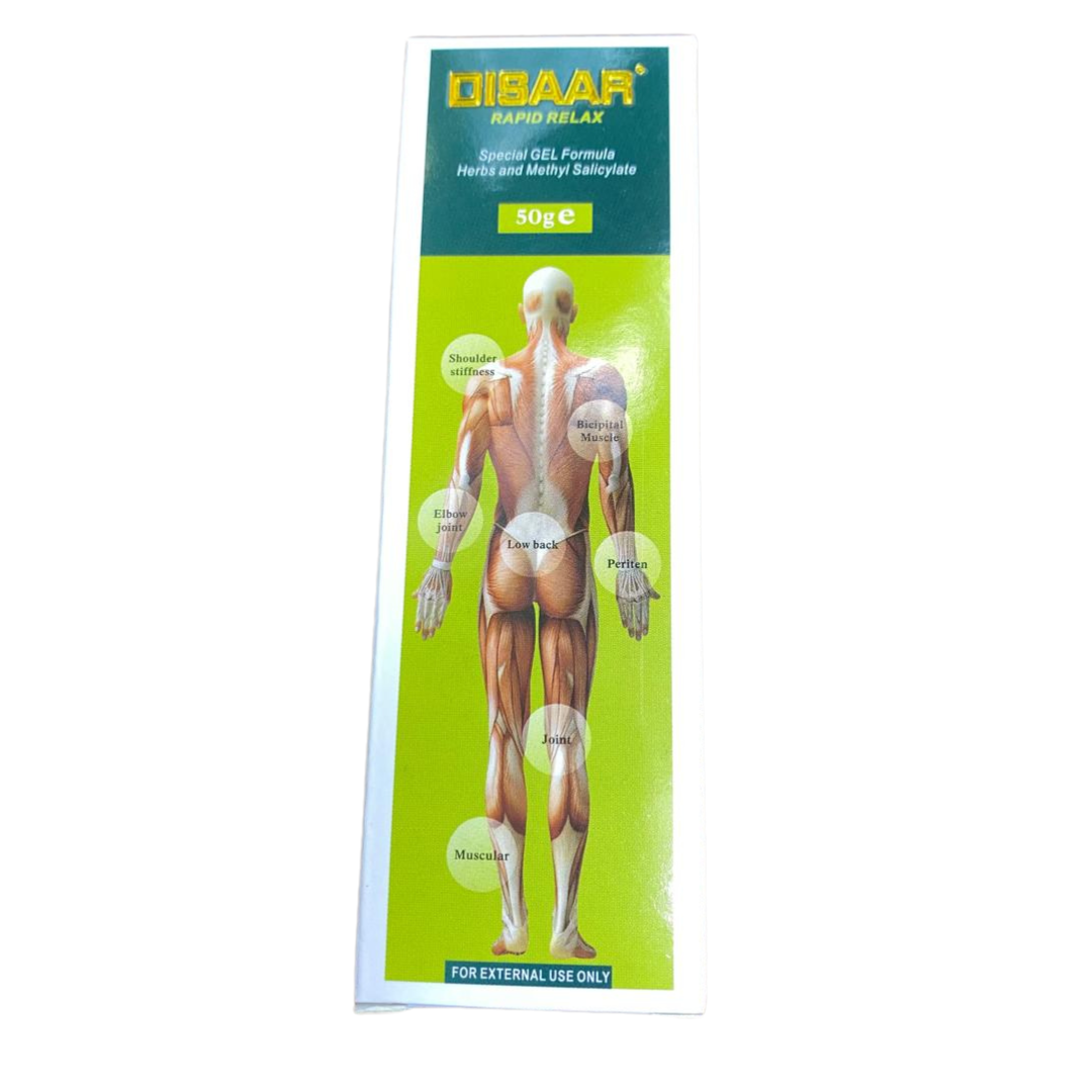 DISAAR® RAPID RELAX Special GEL Formula Herbs and Methyl Salicylate 50g For External Use.