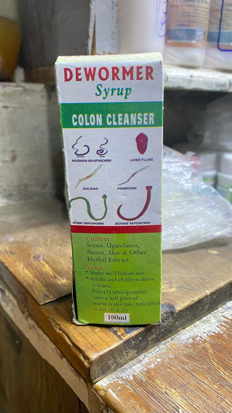 DEWORMER Syrup COLON CLEANSER 100ML