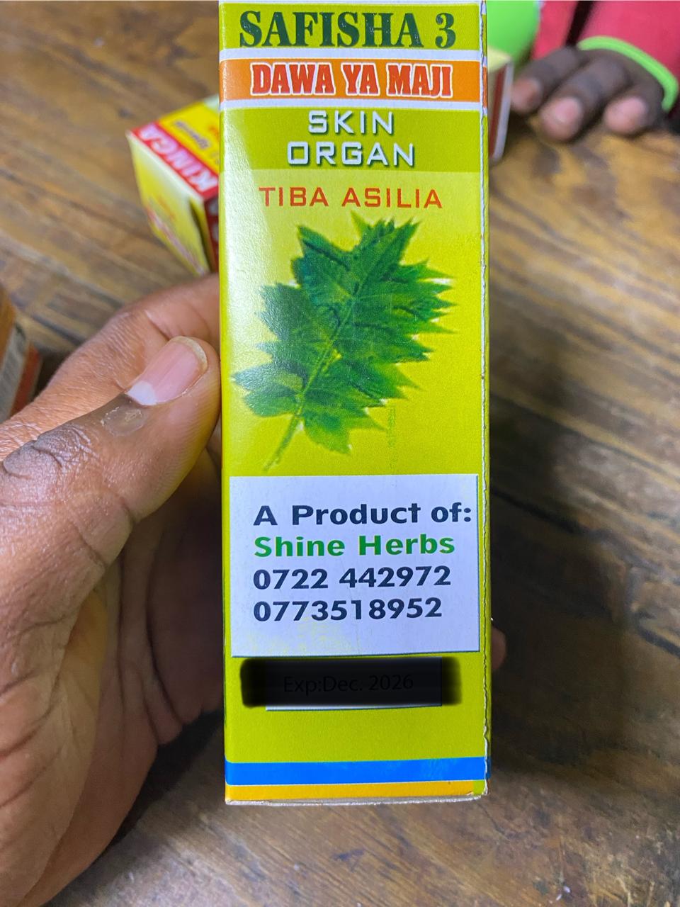 SAFISHA 3 DAWA YA MAJI FOR DIGESTIVE ORGANS, SKIN ORGAN, TIBA ASILIA, BODY GLANDS, EXCRETORY ORGANS 100ML