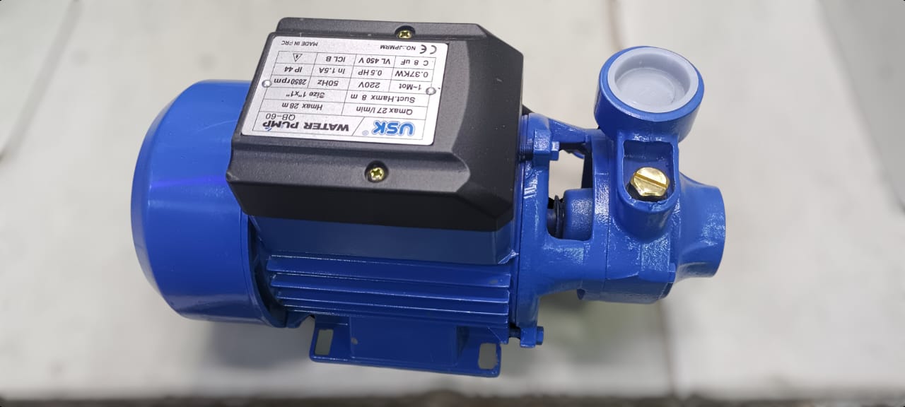 usk Booster Water Pump 0.5HP 0.37kw 28m head,8m suntion,27l/min