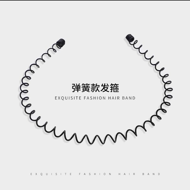 Men's black metal hairband, for washing face, sports invisible, back combing, hair fixing headband, does not tighten hair card.