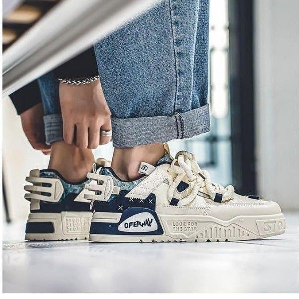 Men Shopping Commuting Leisure Small White Board Shoes Students Niche Original Sports Shoes Skateboarding