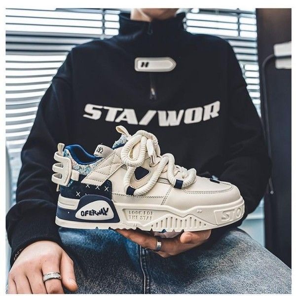 Men Shopping Commuting Leisure Small White Board Shoes Students Niche Original Sports Shoes Skateboarding
