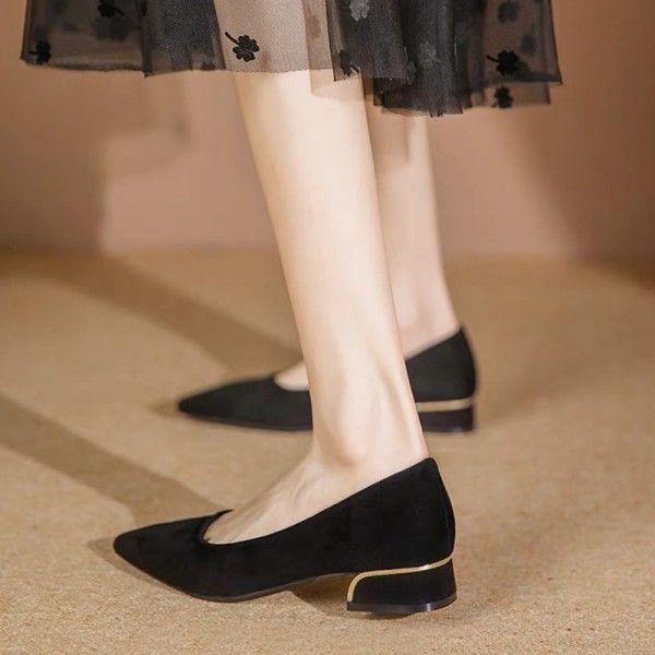 3 cm Professional Black Low Heels Comfortable And Not Tired Feet Formal Work Shoes For Women