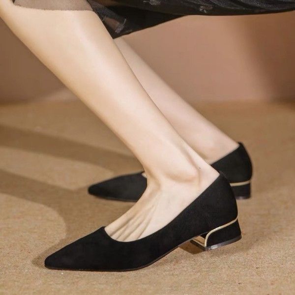 3 cm Professional Black Low Heels Comfortable And Not Tired Feet Formal Work Shoes For Women