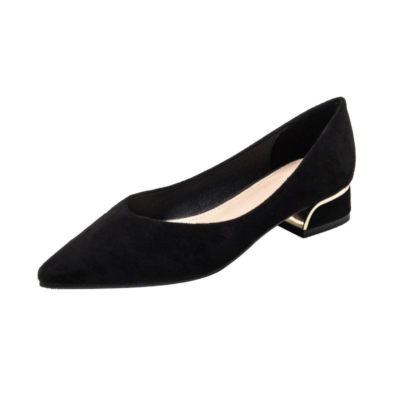 3 cm Professional Black Low Heels Comfortable And Not Tired Feet Formal Work Shoes For Women