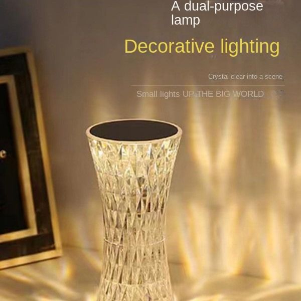 Small Waist Crystal Atmosphere Lamp Bed And Bedroom Led Night Light Table Lamps