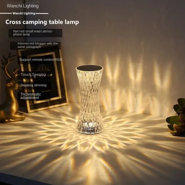 Small Waist Crystal Atmosphere Lamp Bed And Bedroom Led Night Light Table Lamps