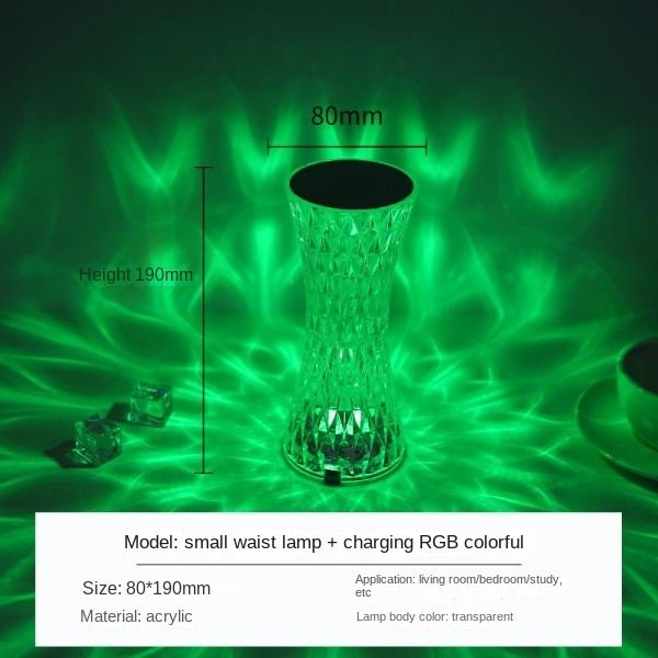 Small Waist Crystal Atmosphere Lamp Bed And Bedroom Led Night Light Table Lamps