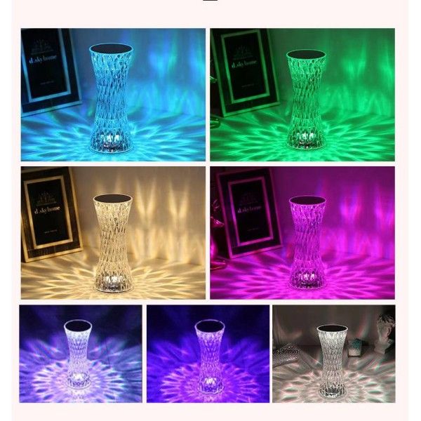 Small Waist Crystal Atmosphere Lamp Bed And Bedroom Led Night Light Table Lamps