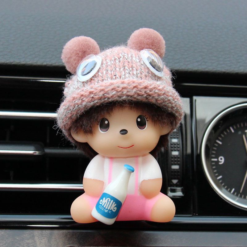 Car air outlet aromatherapy creative cartoon cute car air conditioner mouth perfume jewelry solid ointment lasting  Air Fresheners