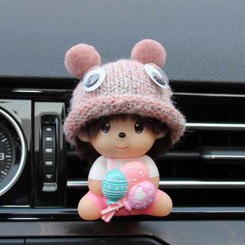 Car air outlet aromatherapy creative cartoon cute car air conditioner mouth perfume jewelry solid ointment lasting  Air Fresheners