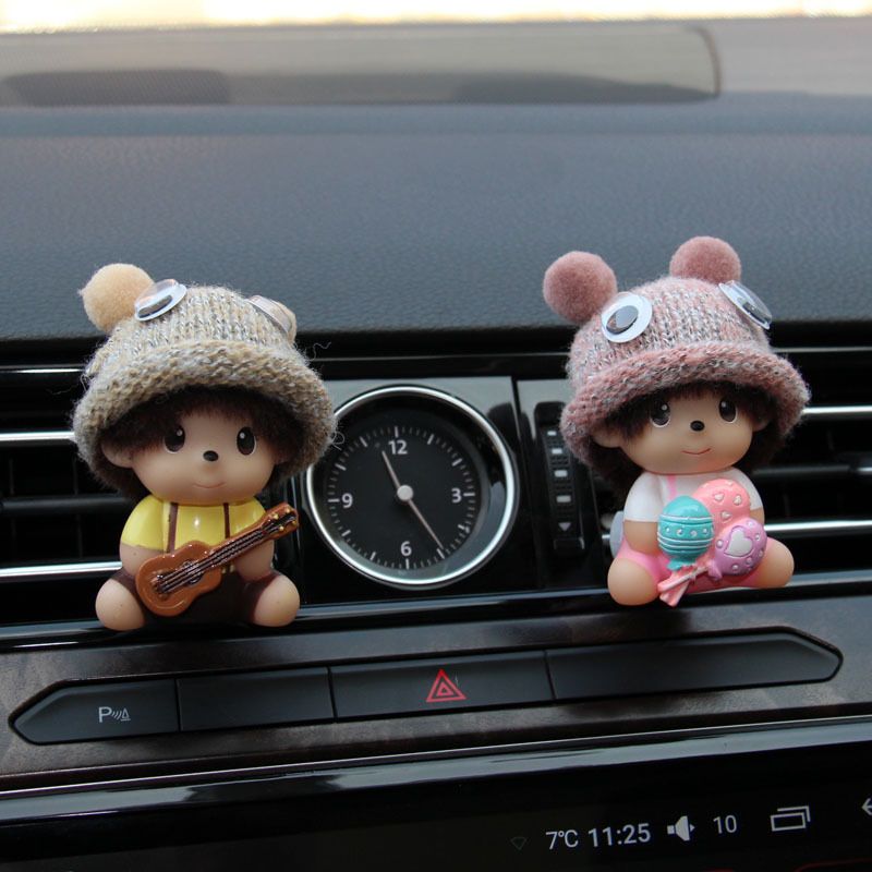 Car air outlet aromatherapy creative cartoon cute car air conditioner mouth perfume jewelry solid ointment lasting  Air Fresheners