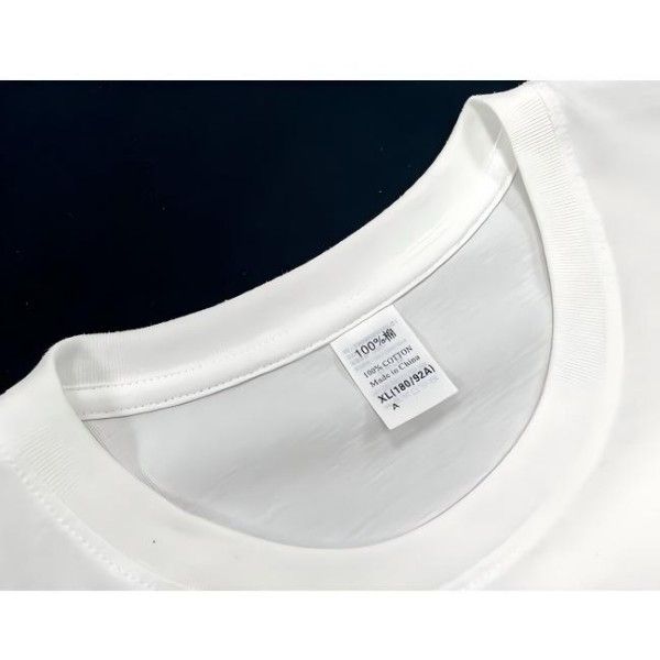 Men's Vintage Car Pattern All-Cotton Loose Pullover Short-Sleeved T-Shirt