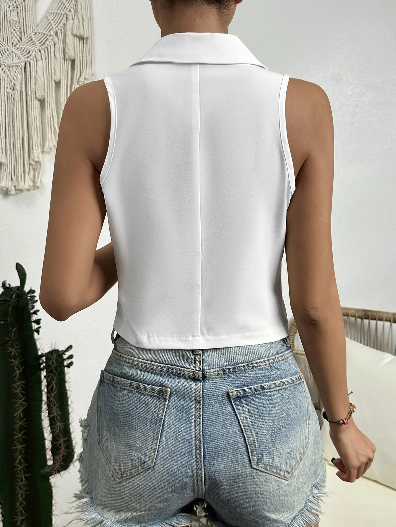 spring new women's fashion Europe and the United States style casual slim vest vest vest