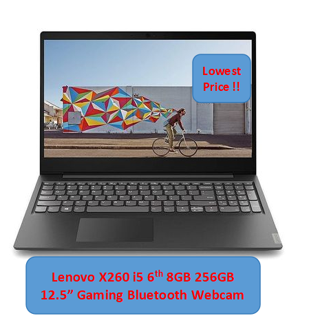 (Free Mouse)Refurbished Lenovo Thinkpad X260 Laptop i5 8GB 256GB SSD 2.40 Ghz 12.5 Inches FHD Windows 11 Intel HD Graphics Bluetooth Webcam