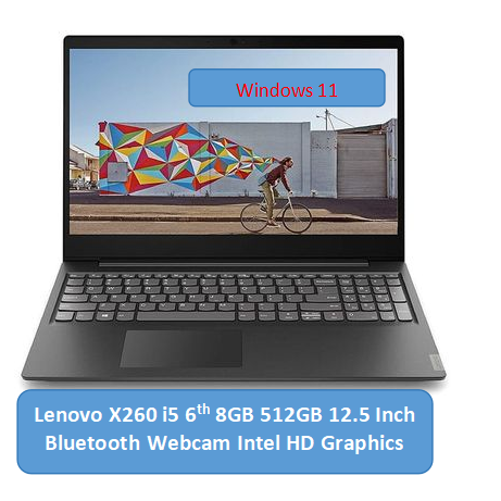 (i5+8GB+512GB SSD+Mouse)Refurbished Lenovo Thinkpad X260 Laptop i5 8GB 512GB SSD 2.40 Ghz 12.5 Inches FHD Windows 11 Intel HD Graphics Bluetooth Webcam