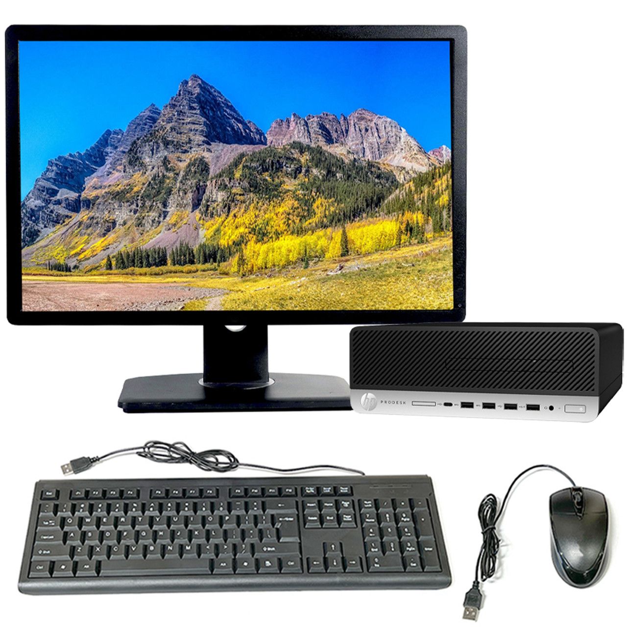 (Full set 8GB+500GB+ 19''Monitor,mouse and Keyboard ) Refurbished HP Desktop Computer Dual Core 8GB 500GB HDD Complete desktop computers