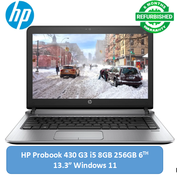 (i5+8GB+256GB+Free Mouse)Refurbished Hp Probook 430 G3 Laptop i5 6th 8GB RAM 256GB HDD ROM 13.3" Windows 11 Notebook Bluetooth Webcam refurbished hp laptops