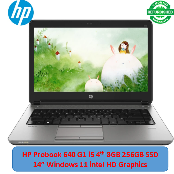 (i5+8GB+256GB SSD+Free Mouse)Refurbished HP Probook 640 G1 Laptop Intel Core i5 8GB RAM / 256GB SSD ROM 14'' Windows 11 6 months warranty Notebook Bluetooth Webcam Laptops