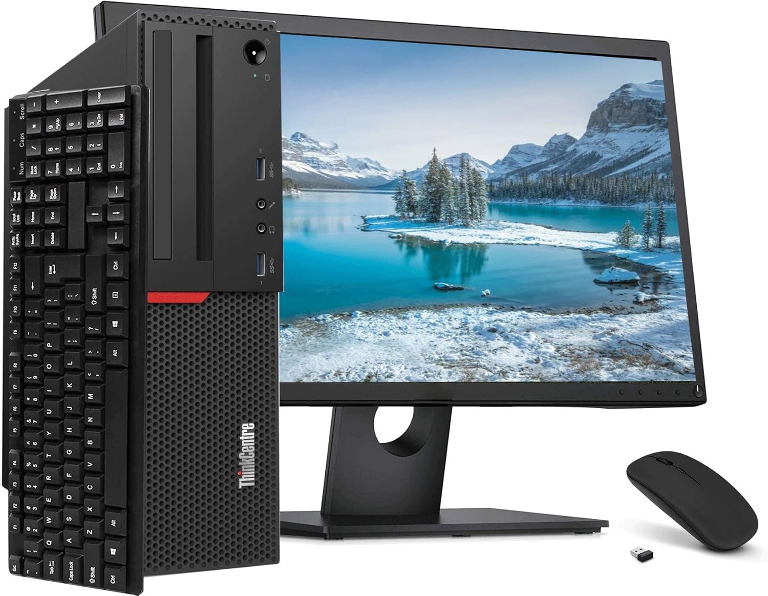 Lenovo ThinkCenter 10B1 Desktop +17" Screen 8GB+500GB Fullset Computer Refurbished lenovo Computer Windows 11