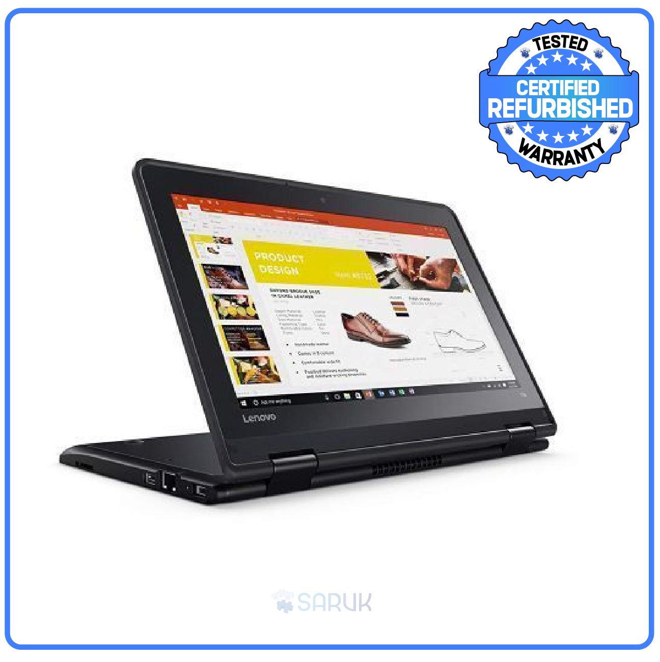 Touchscreen REFURBISHED LENOVO THINKPAD YOGA 11e yoga  4GB RAM 128GB SSD , CELERON, 2 IN 1 LAPTOP , 6TH GENERATION X360 COMPUTER, INSTALLED WINDOWS 10 PRO, black