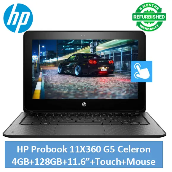 (SPECIAL OFFER) Refurbished Hp Probook 11 X360 G5 Celeron 4GB RAM 128GB SSD 11.6" Laptop Windows 11 Notebook Bluetooth Webcam refurbished hp laptops